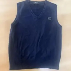 COMME CA ISM ネイビー Vネックベスト 150