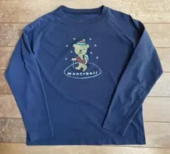 mont-bell モンベル　キッズ長袖Tシャツ　150㎝ くま　ロンT 紺