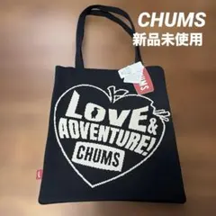 ⭐︎新品未使用⭐︎チャムス　トートバッグ　ジャガードニット　ブラック