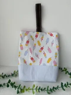上靴入れ　シューズ入れ　入園入学準備品　アイスクリーム柄⭐︎ハンドメイド⭐︎