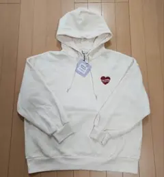 新品未使用★Lovetoxic★裏起毛ハート刺繍 フード付きパーカー