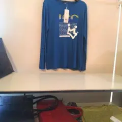 長袖Tシャツ ブルー ロゴプリントのサムネイル