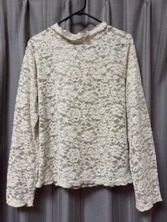 tal. by yumi. レーストップス 長袖 花柄 アイボリー L しまむら
