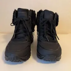 SKECHERS ファー付きハイカットスニーカー ブラック