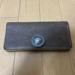 高級レザー　本革　長財布　質感◯ レディース　古着　バイカー　ヴィンテージのサムネイル