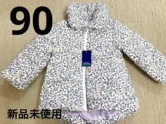 【新品未使用】ベビー アウター ダウン 花柄 冬 女の子 紫