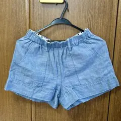 Ray BEAMS リネン混 ショートパンツ ブルーのサムネイル