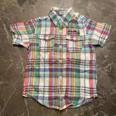 MIKIHOUSE DOUBLE B チェック柄半袖シャツ