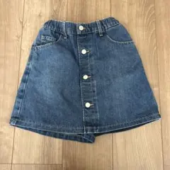 ユニクロ　デニム キュロット 140