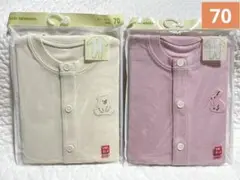 【新品未開封】ユニクロ　カバーオール(長袖)くま　うさぎ　70㎝　2枚セット