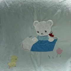 familiar タオルケット　ブランケット　水色　くま　毛布　ファミリア