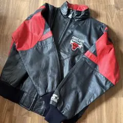 【希少】シカゴ・ブルズ 本革　レザー ジャケット XL Vintage NBA 90's Chicago Bulls Genuine Leather Jacket Men's