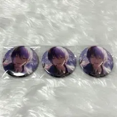 プロセカ あんスタコラボ グリッター缶バッジ 青柳冬弥