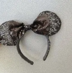 ミニーちゃん　ディズニー　カチューシャ　スパンコール　ブラウン