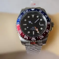 腕時計 ノーロゴ GMT クォーツ ブルーレッド ペプシベゼル - メルカリ