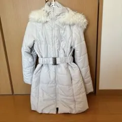 ベルト付きファーダウンコート