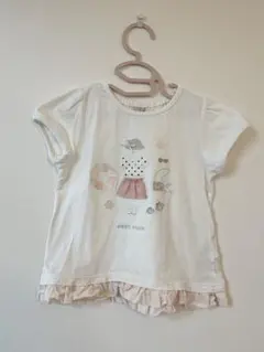 petit main プティマイン トップス Tシャツ 刺繍　110 フリル付きのサムネイル