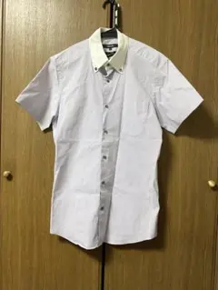 COMME CA MEN ストライプ 半袖シャツ L