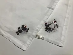Point point ポワンポワン プードル ベトナム刺繍のハンカチ