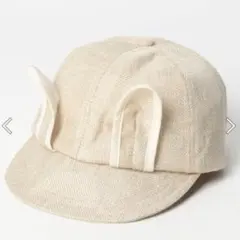 【美品】 プティマイン うさ耳 帽子 接触冷感機能 46 麦わら