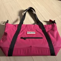 【７日まで、限定値下げ】HUNTER ショルダーバッグ ピンク ナイロンのサムネイル