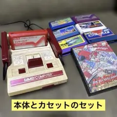 ［ジャンク品まとめ売り］ファミリーコンピュータ本体　ソフト8点セット
