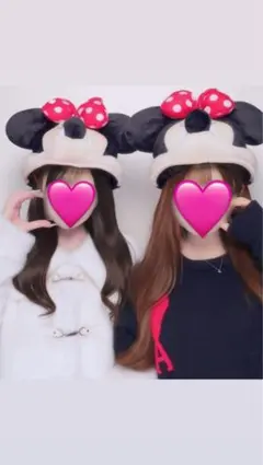 ミニーマウス キャラクター帽子 フリーサイズ