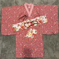 七五三 着物 赤地 鶴 牡丹 菊 四つ身 - メルカリ