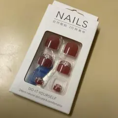お値下げ！DIYネイルチップ 24個入り 赤色 花装飾