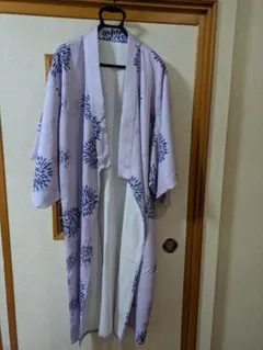 薄紫色 花柄 浴衣 髪飾 足袋 巾着セット