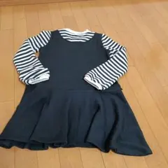 裏ボアチュニックワンピース 裏起毛140