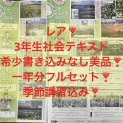 ㉓A サピックス　SAPIX 3年 年間テスト　一年分　書き込み処理済み美品❣️ ㉓A サピックス SAPIX 3年 年間テスト 一年分 書き込み処理済み美品
