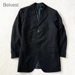 【ベルベスト】カシミヤブレンドストライプジャケット 長袖 毛混 イタリア製【M】のサムネイル