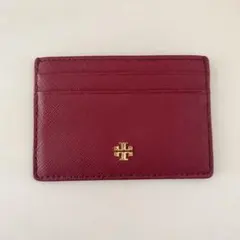 トリーバーチ Tory Burch バーガンディ レザー カードケース