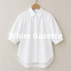 Whim Gazette コットンギャザーブラウス ボリュームスリーブ ホワイトのサムネイル