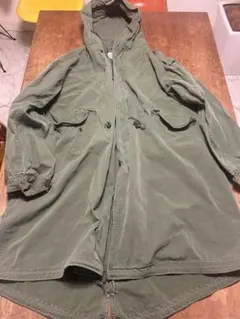 オリーブグリーン ミリタリージャケット フード付き