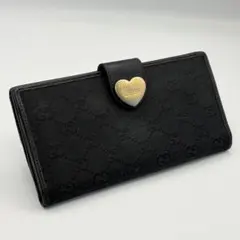 グッチ 長財布 GGシマ グッチシマ ラブリーハート 二つ折り長財布 