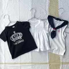 【3点まとめ売り】保育園着／Tシャツ／ノースリーブ／60-70