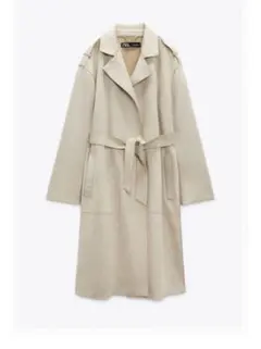 最終価格☆未使用品ZARAトレンチコート⭐︎ベルトフェイクスエードトレンチコート