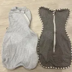 おくるみ 2点セット グレー・ライトグレー