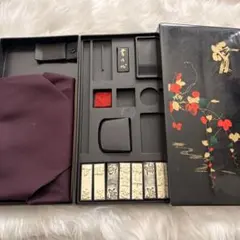 硯箱 冠婚葬祭用 慶弔スタンプ 7種類セット＆袱紗 文入れ書道 印鑑