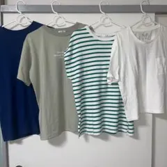 シンプルTシャツ　4枚　寒色