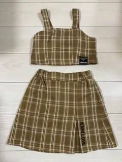JENNI LOVE チェック柄セットアップ　130cm
