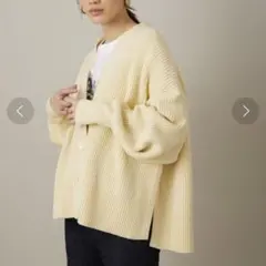 アダムエロペ 片畦スリットカーディガン