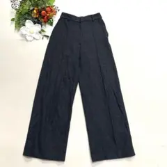 UNIQLO ダークグレー ワイドパンツ レディース　XS　秋冬　ビジネス