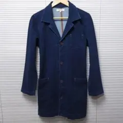 Lサイズ新品 インディゴカットデニムショップコート IND
