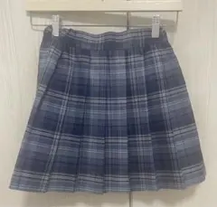 ネイビー系チェック キッズスカート 150cm