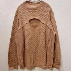 【海外インポート】Terra & Sky デコルテカットアウト ケーブルニット