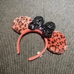 東京ディズニーリゾート ミニー ヒョウ柄カチューシャ ピンク