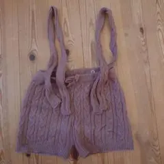 petit main サスペンダー付きショートパンツ L ブラウン